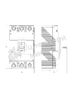 Выключатель автоматический MGS400 3P 280-350A 60kA YON MGS400S-3TAMF0350