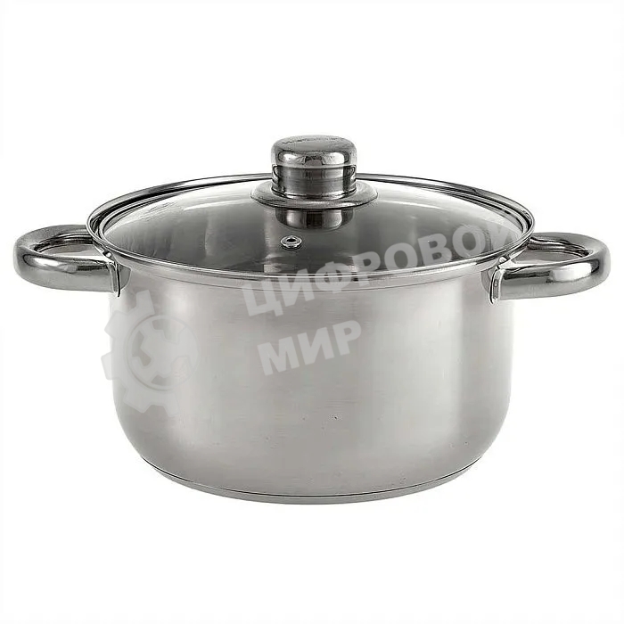 Кастрюля WEBBER BE-157/2 из нержавеющей стали со стеклянной крышкой d=20; 3.5 л (12)