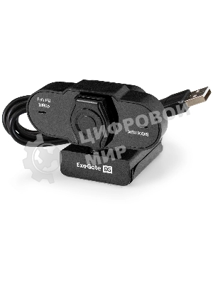 Веб-камера ExeGate BlackView C931 1920x1080, 30 кадр/с, USB Type-A, микрофон (шумоподавление), автоматическая фокусировка, шторка приватности, универсальное крепление, штатив в комплекте