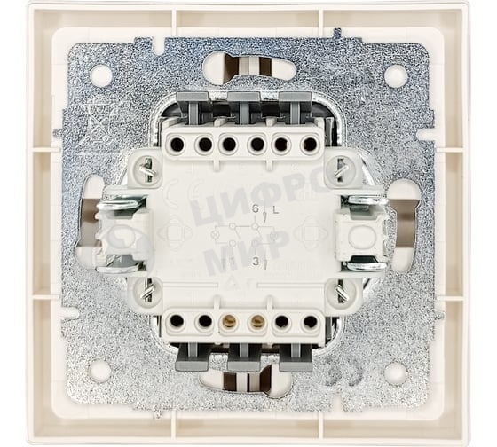 Выключатель 2-кл. СП ZIMA IP20 10А безвинт. зажим слон. кость LEZARD 704-9088-101QC