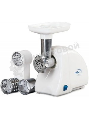 Мясорубка электрическая Ротор Экстра М ЭМШ 35/250-3 белый, 1500 Вт, 0.6 кг/мин, насадки - 4