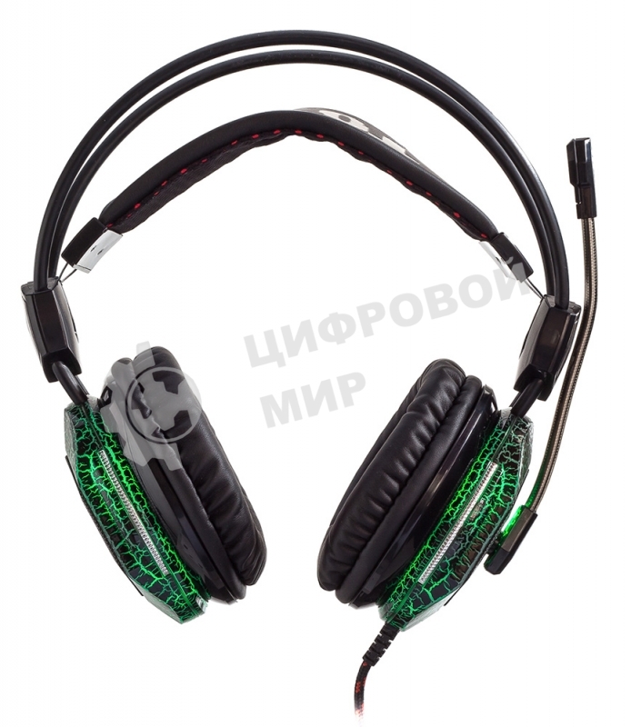 Наушники с микрофоном Oklick HS-L500G черный 2.2м мониторы оголовье