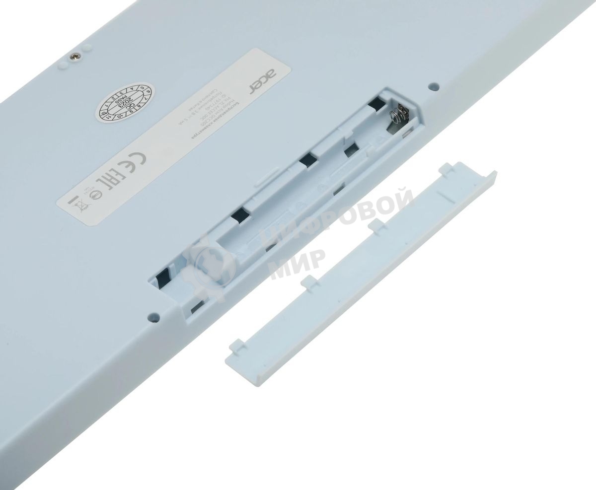 Комплект клавиатура + мышь Acer OCC205 беспроводной USB, 1200 dpi, белый/голубой