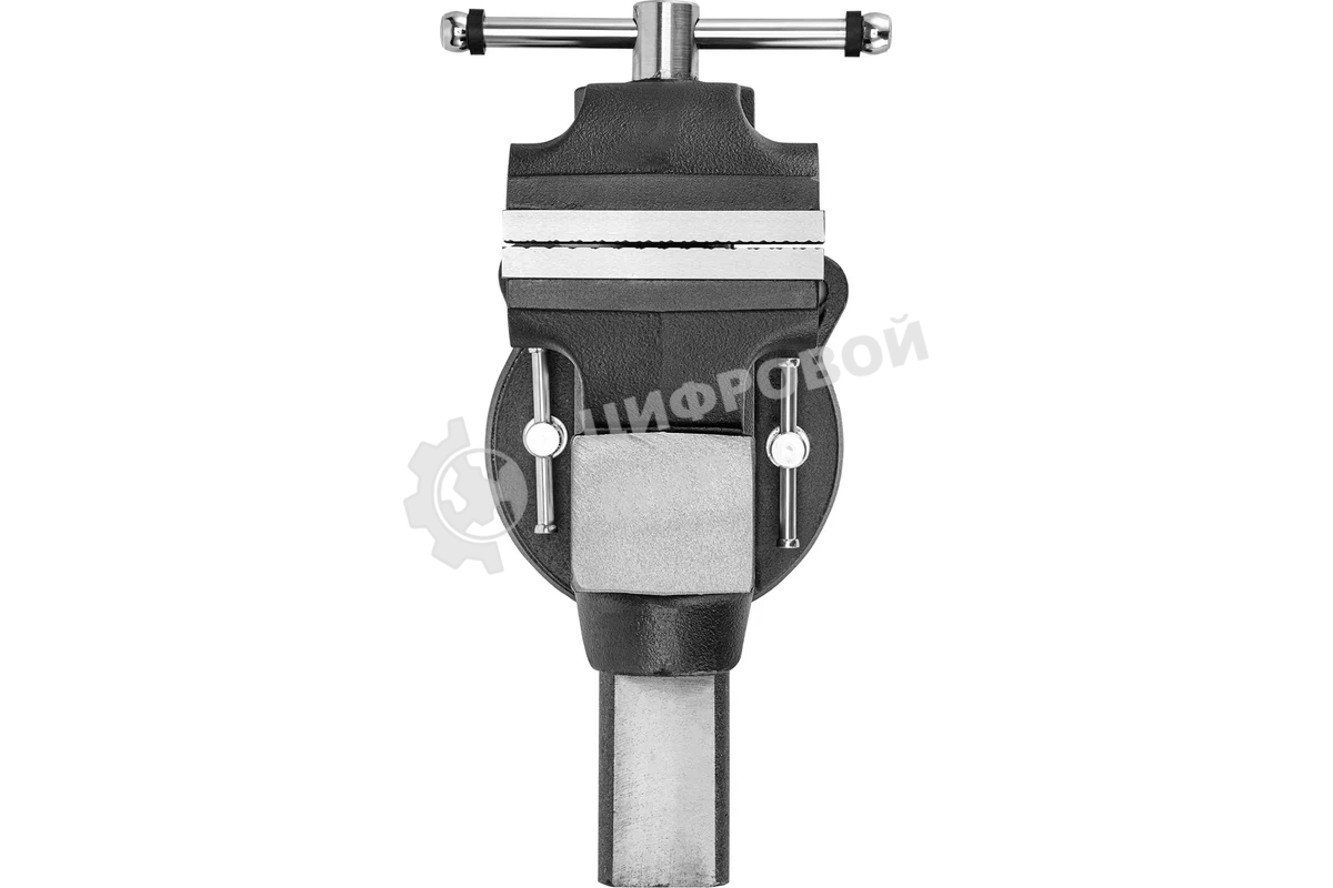 Тиски слесарные Denzel BVH-125, 125 мм, поворотные, стальная направляющая, с наковальней