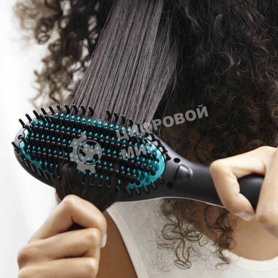 Расческа-выпрямитель Rowenta CF5820F0 черный/зеленый