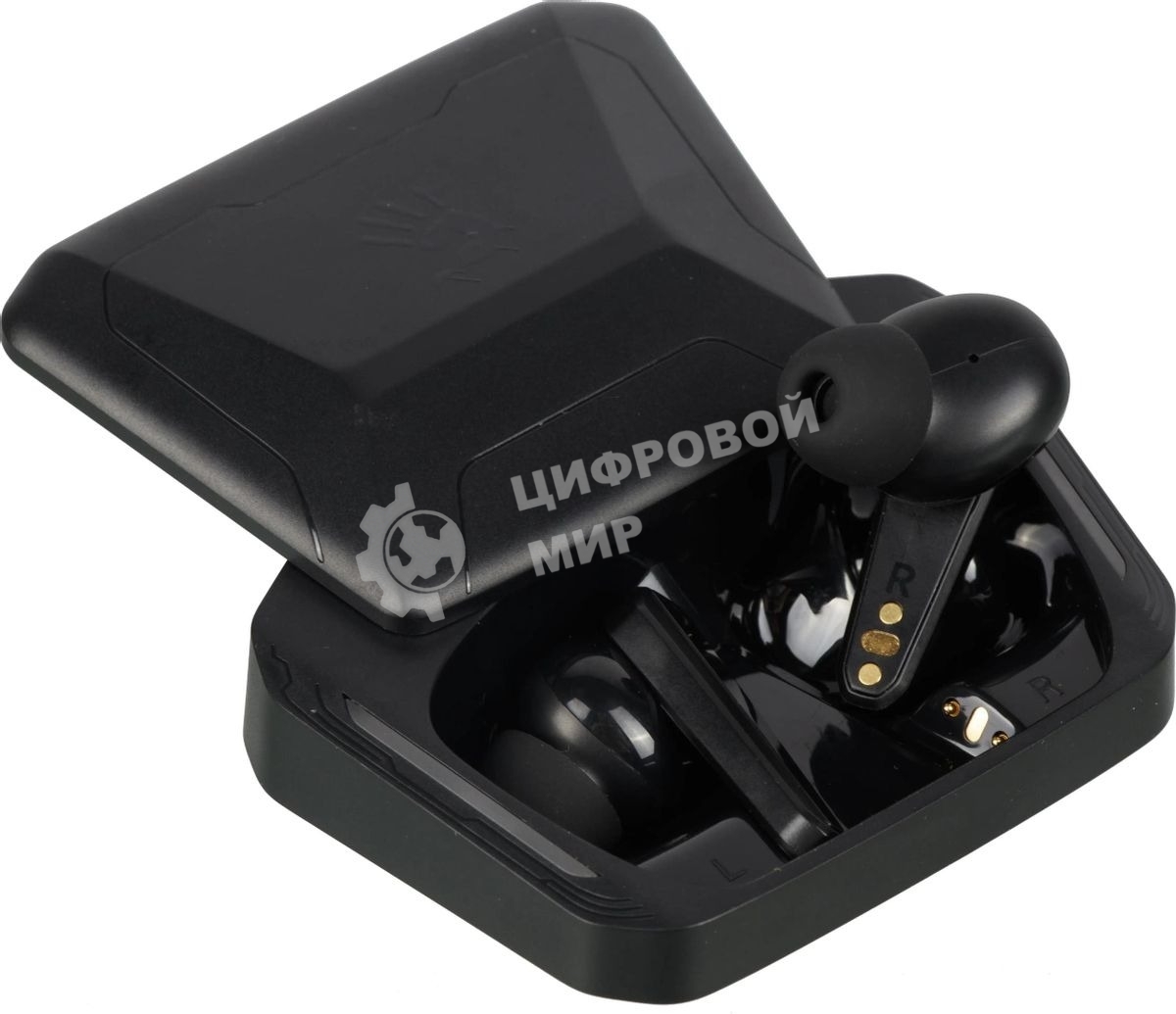 Гарнитура проводная с микрофоном A4Tech Bloody M70 черный/синий вкладыши BT в ушной раковине (M70 BLACK+BLUE)