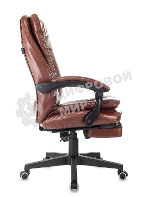 Кресло Бюрократ T-9950MSG-F/BROWN-PU коричневый, экокожа
