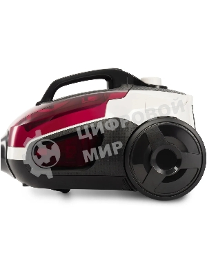 Пылесос Hyundai HYV-C3370 белый/красный, 380/2400 Вт, уборка сухая, пылесборник контейнер 3.5 л