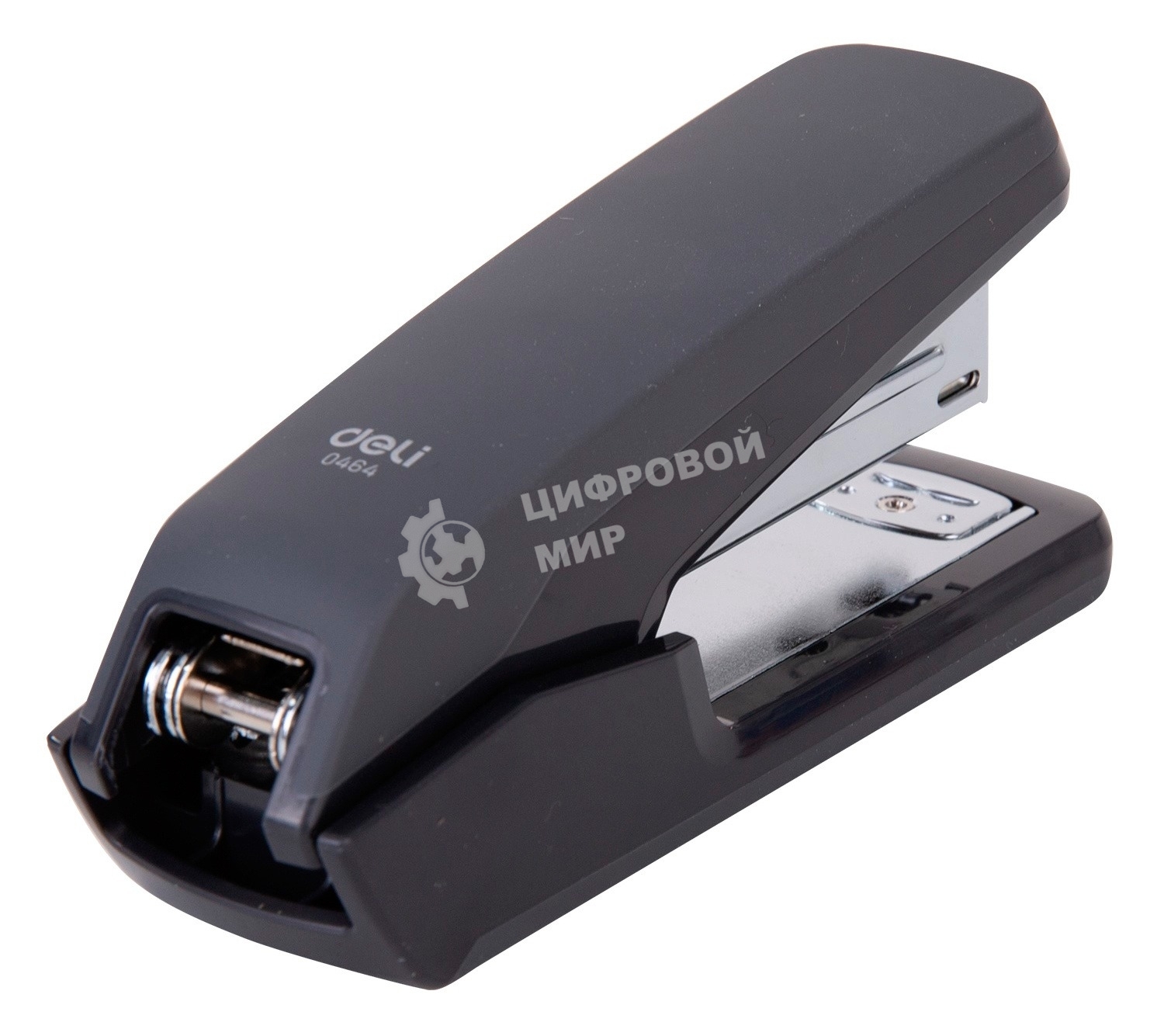 Степлер настольный Deli E0464BLACK Exceed 24/6 26/6 (25 листов) черный, 100 скоб, металл/пластик закрытый/открытый, коробка