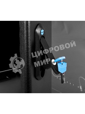 Шкаф коммутационный ЦМО ШРН-15.650-9005 настенный 15U 600x658мм пер.дв.стекл 200кг черный 600мм 180град.