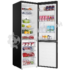 Холодильник Haier C4F740CBXGU1 черный двухкамерный 286/115л морозилка снизу, No Frost