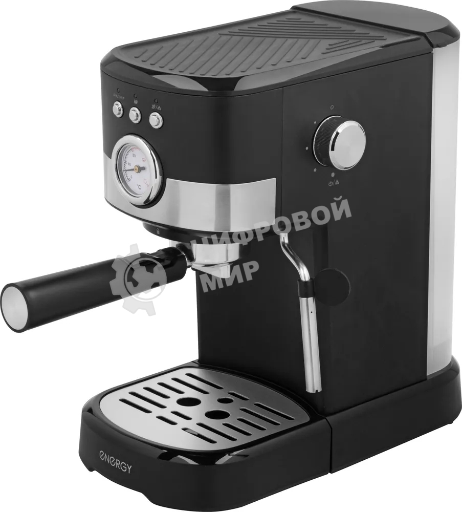 Кофеварка рожковая Energy EN-256R (108169) черный, исп. кофе - молотый, 1,2 л, 1100 Вт, 15 бар