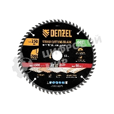 Пильный диск по дереву Denzel ф250 х 32 мм, 60 зубьев 733617