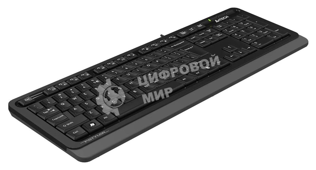 Клавиатура проводная A4Tech Fstyler FKS10, USB, черный/серый