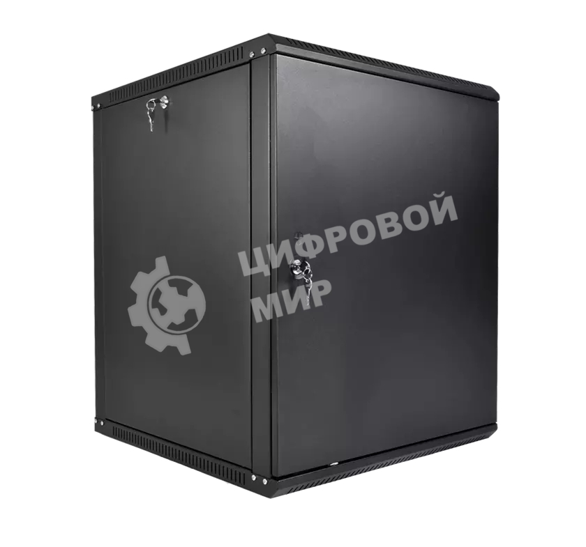 Шкаф телекоммуникационный настенный разборный ЦМО ЭКОНОМ 18U (600 520) дверь металл, черный