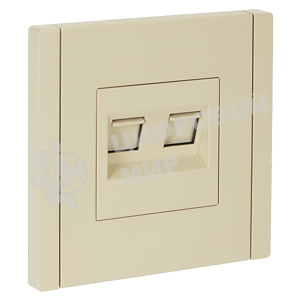 Розетка компьютерная IEK FORTE&PIANO FP434 2-ая RJ45 кат.6 ваниль
