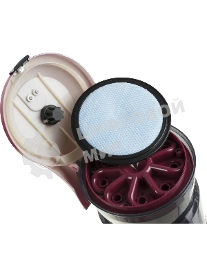 Пылесос BBK BV 1502 черный/темная вишня, 300/1600 Вт, уборка сухая, пылесборник контейнер 2 л