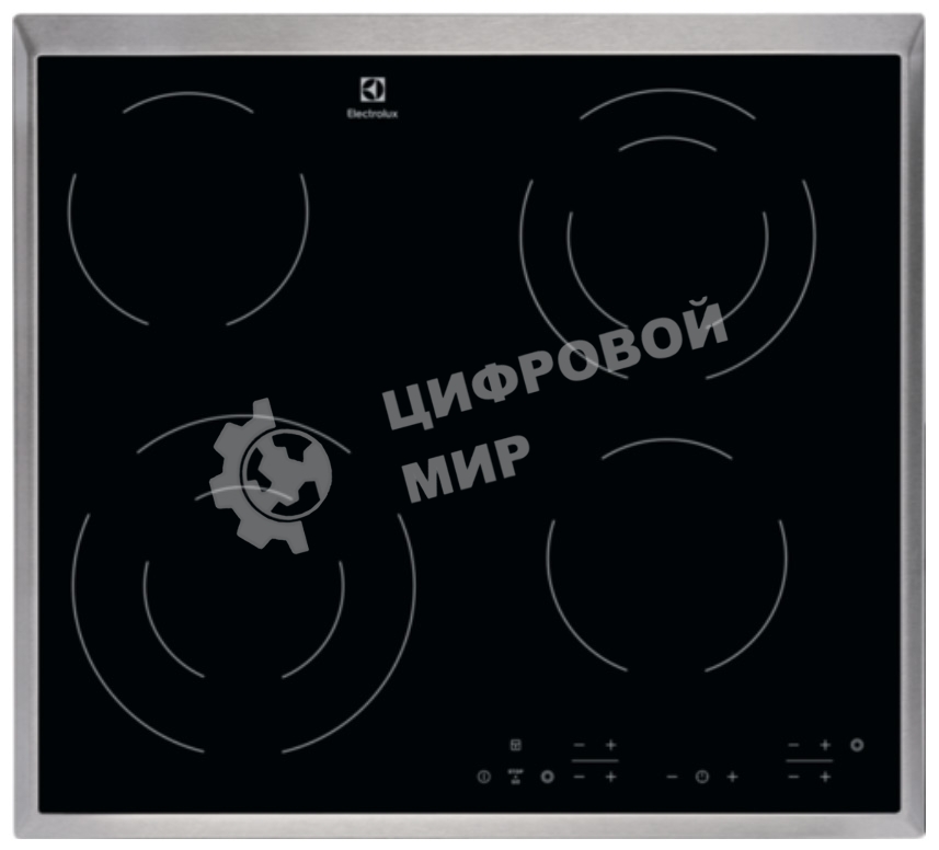 Электрическая варочная панель Electrolux EHF6342XOK Hi-Light, независимая, черный