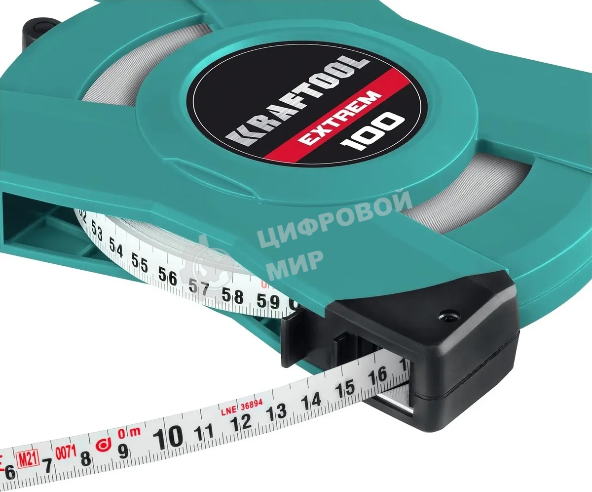 Геодезическая стальная мерная лента KRAFTOOL EXTREM, 100 м
