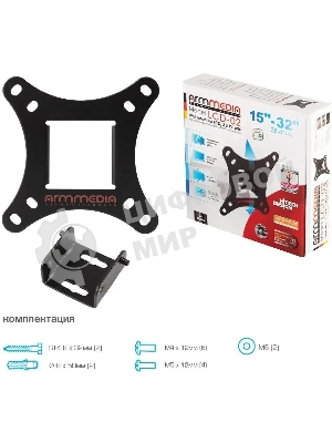 Кронштейн для телевизора Arm Media LCD-02 черный, 15