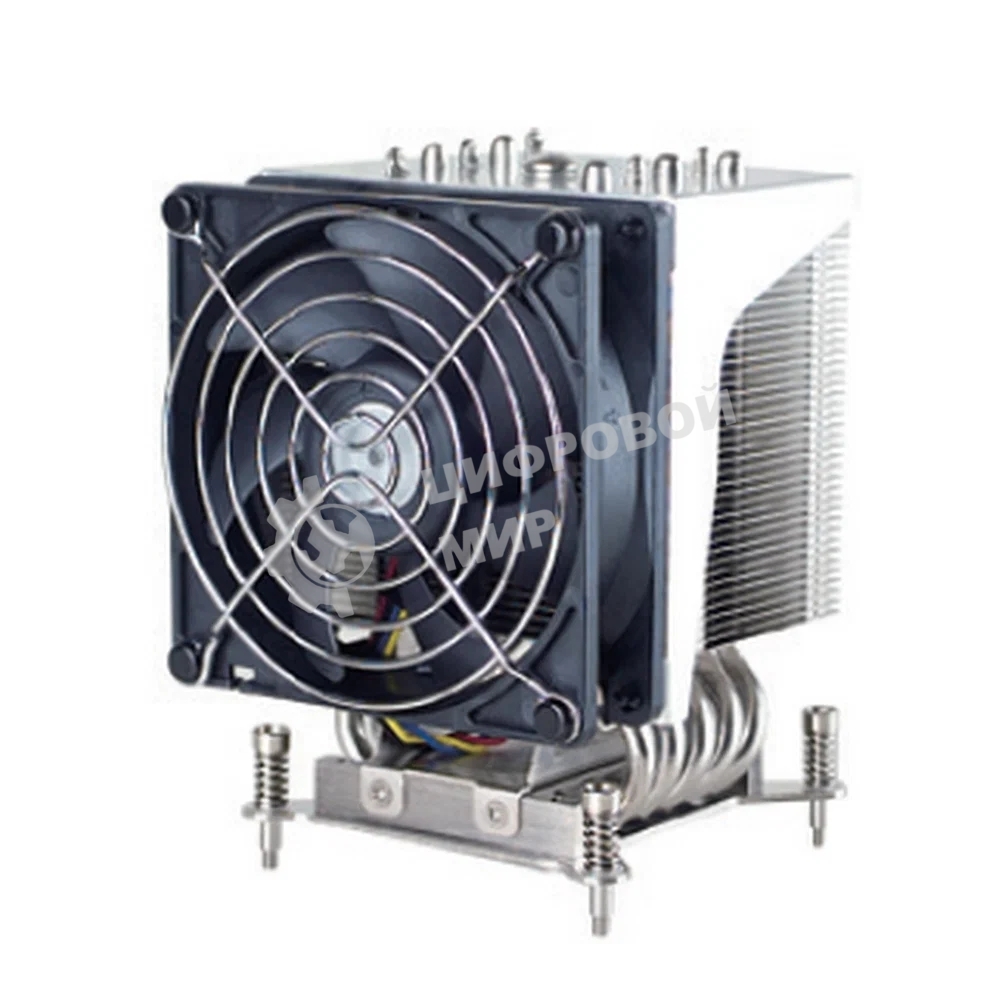 Кулер серверный Ablecom ACL-S40200 серебристый, 92 мм, алюминий/медь, 3800 об/мин, 38 дБ, 4 pin, 205 Вт, 126 мм