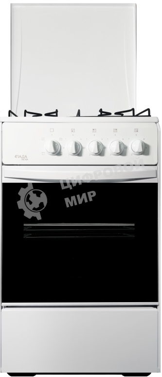 Плита газовая Лада Nova RG 24044 W белый, конфорок 4 газовых, духовка 50 л, 50 см x 85 см x 60 см