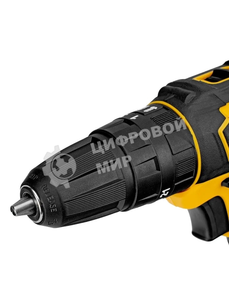 Дрель-шуруповерт Denzel CID-18-0, Аккумуляторная, 18В, Без АКБ и ЗУ, Ударная, Кейс