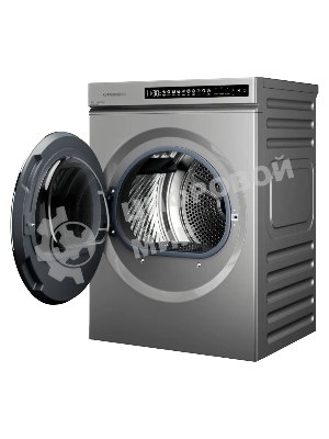 Сушильная машина Kuppersberg, отдельностоящая, глубина 58 см, тепловой насос, 10 кг, 10 программ, отсрочка старта, защита от сминания, ультрафиолет, сенсорное управление, энергоэффективность А+, цвет серый