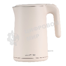 Электрочайник Galaxy GL 0327 пудровый, 1.5 л, 1800 Вт, скрытый нагревательный элемент