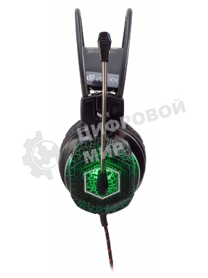 Гарнитура Oklick HS-L500G зелёный/чёрный, проводная, USB/3.5 мм