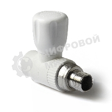 Кран шаровой 25 х 3/4' прямой для радиатора полипропиленовый PPR белый