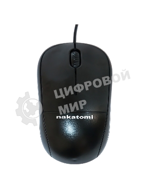 Мышь проводная Nakatomi MON-05U черный, 1000 dpi, USB, кнопки - 3