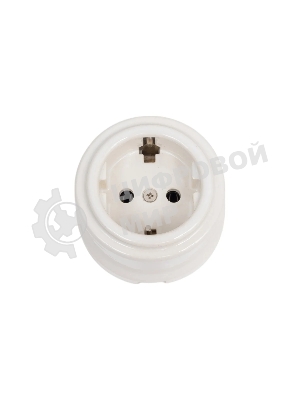 Розетка Bironi B1-101-01 с/з Лизетта Белый