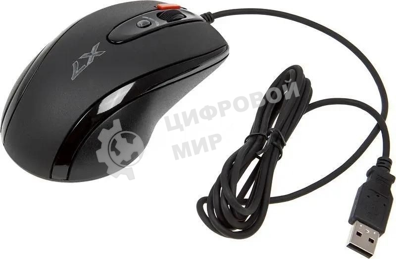 Мышь проводная A4Tech X-718BK черный, 3000 dpi, USB, кнопки - 7