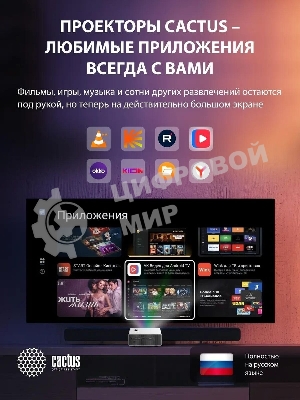 Проектор Cactus CS-C4.SG DLP 45600Lm (1920x1080) 800000:1 ресурс лампы:25000часов 1xUSB typeA 1xHDMI 6.8кг
