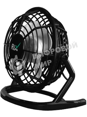 Вентилятор Rix RDF-1500USB чёрный, настольный, 2.5 Вт, 1 скорость, 10 см