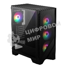 Компьютерный корпус MSI MAG FORGE 120A Mid-Tower, ATX, 2xUSB 3.2, Audio I/O, 6x120мм autoRGb Fan PWM RGb PWM Control Board, Tempered Glass Window
