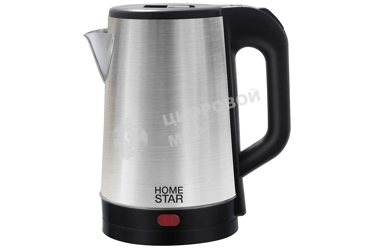 Чайник электрический Homestar HS-1041 1.8 л, 1500 Вт, нержавейка, стальной/черный