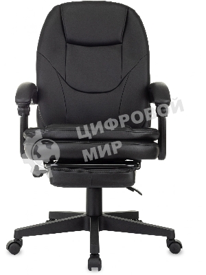 Кресло Бюрократ CH-868N-BF черный, экокожа, подставка для ног