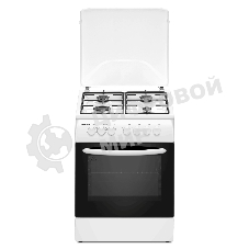 Плита комбинированная Kraft KF-FSK6402EW белый, конфорок 4 шт, духовка 70 л, 60 см x 87 см x 63 см