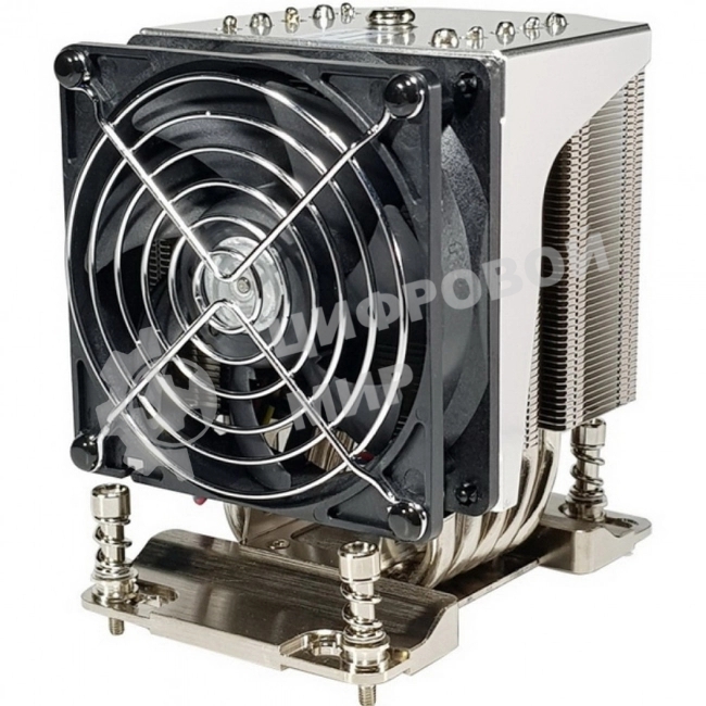 Кулер серверный Ablecom ACL-S40260 серебристый, 92 мм, алюминий/медь, 3800 об/мин, 38 дБ, 4 pin, 350 Вт, 126 мм