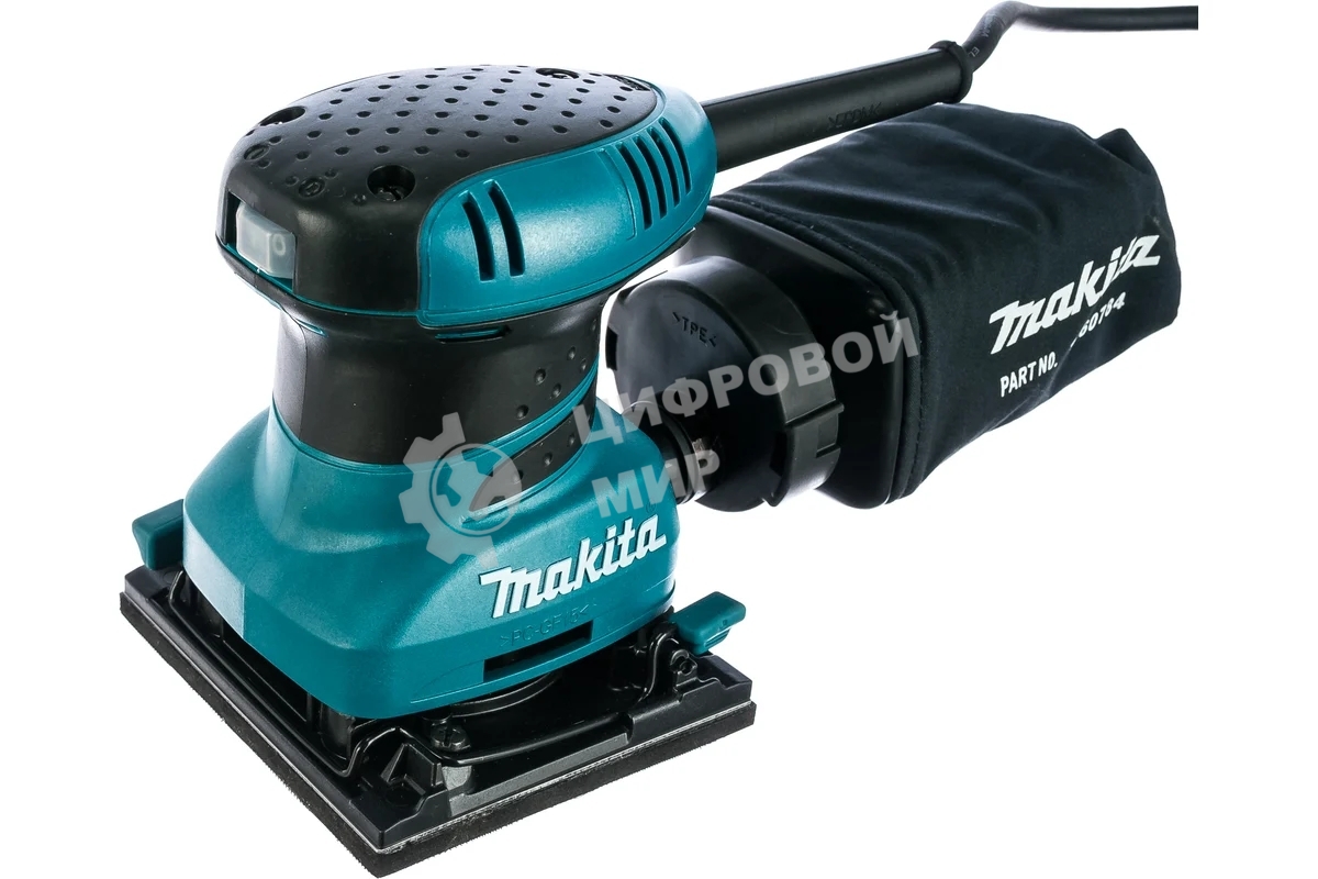 Шлифовальные машины Makita BO4555 ВШМ, 200Вт,114х102мм,14000об\м,ампл-1.5мм,1.1кг,кор,п\сборник,зажим\липучка