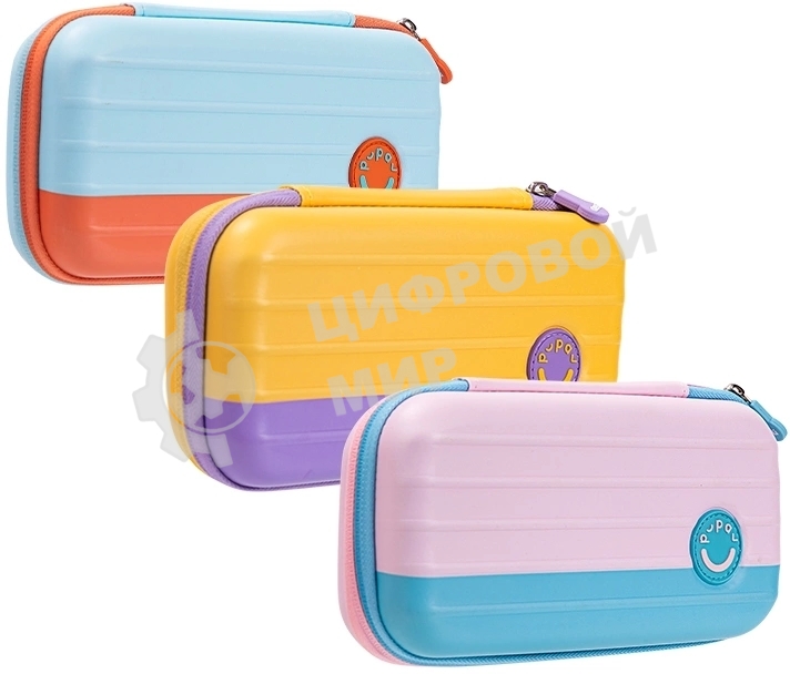 Пенал Deli BC288B Pupal, ассорти 1 отделение, 230x110x55мм EVA