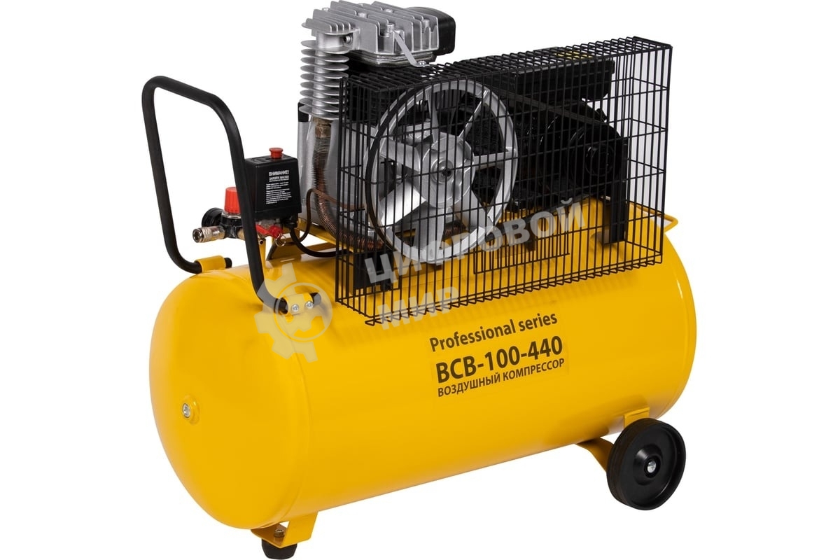 Компрессор воздушный ременной масляный Ballu BCB-100-440 желтый