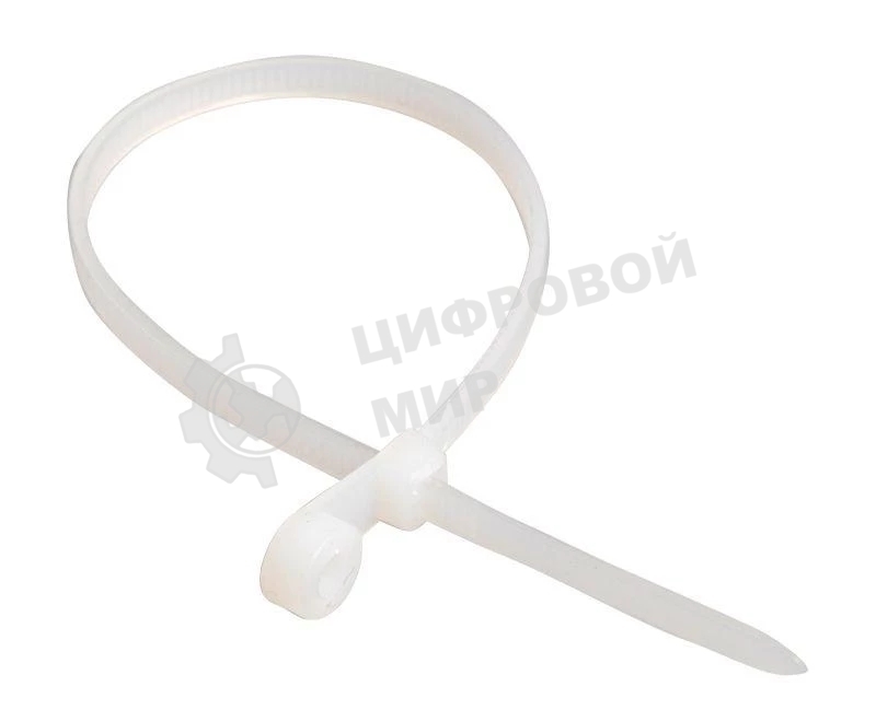 Хомут кабельный ИЭК UHH40-4-100-100 3.5х100 нейл. белый с отвер. для креп. ХОК (уп. 100 шт)