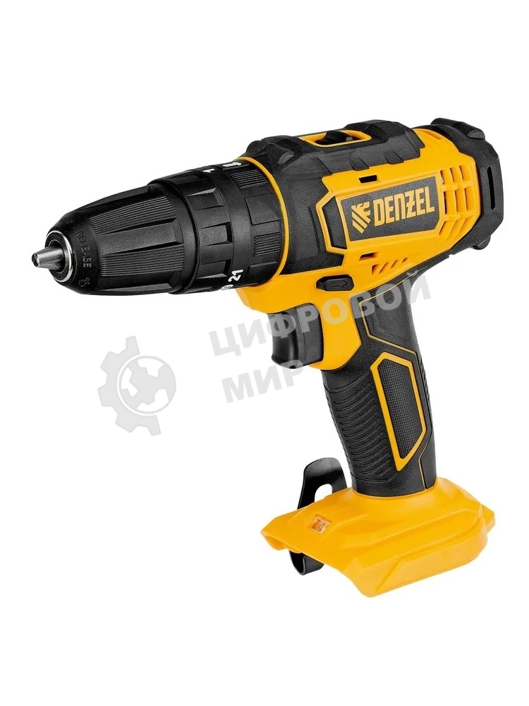 Дрель-шуруповерт Denzel CID-18-0, Аккумуляторная, 18В, Без АКБ и ЗУ, Ударная, Кейс