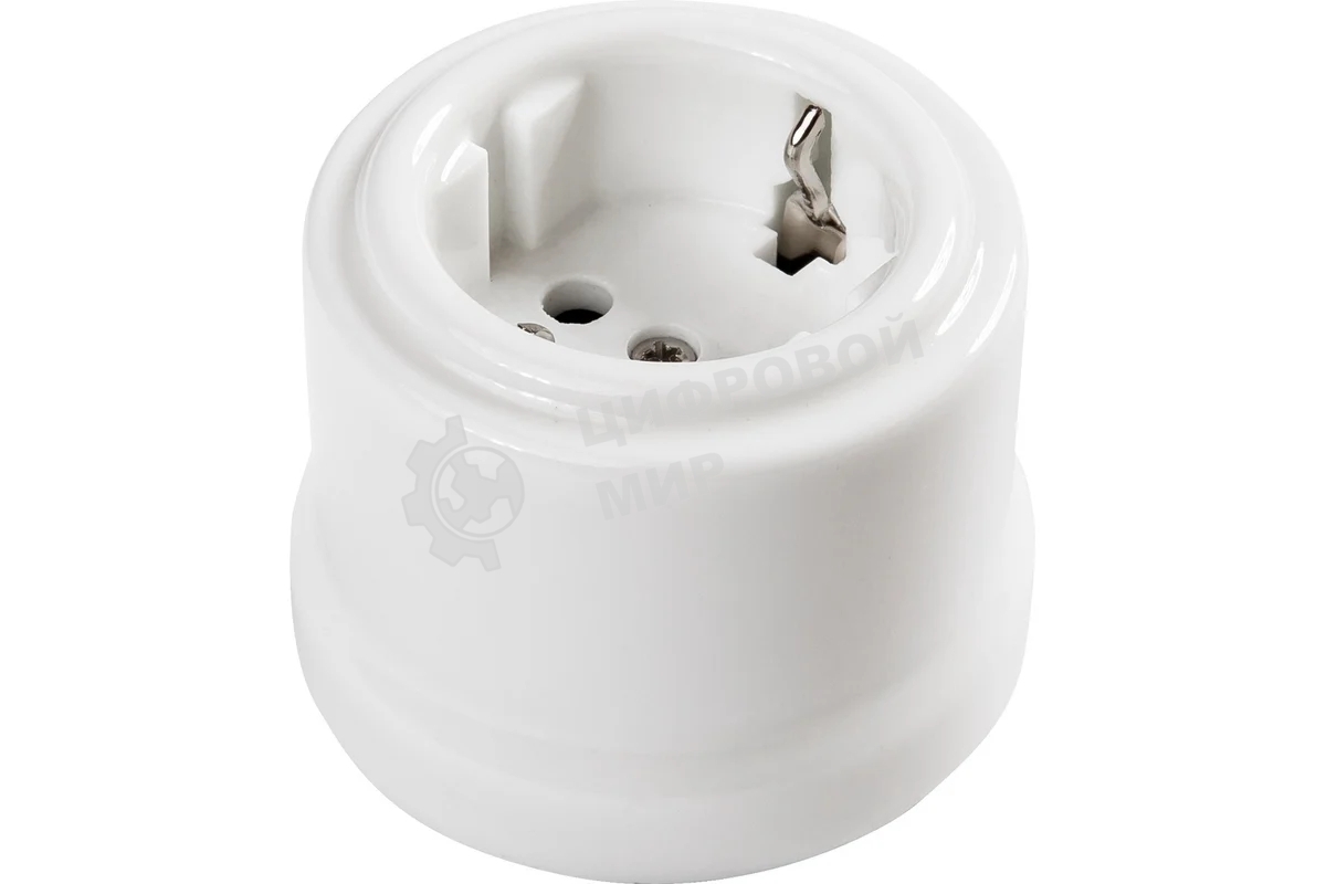 Розетка Bironi B1-101-01 с/з Лизетта Белый