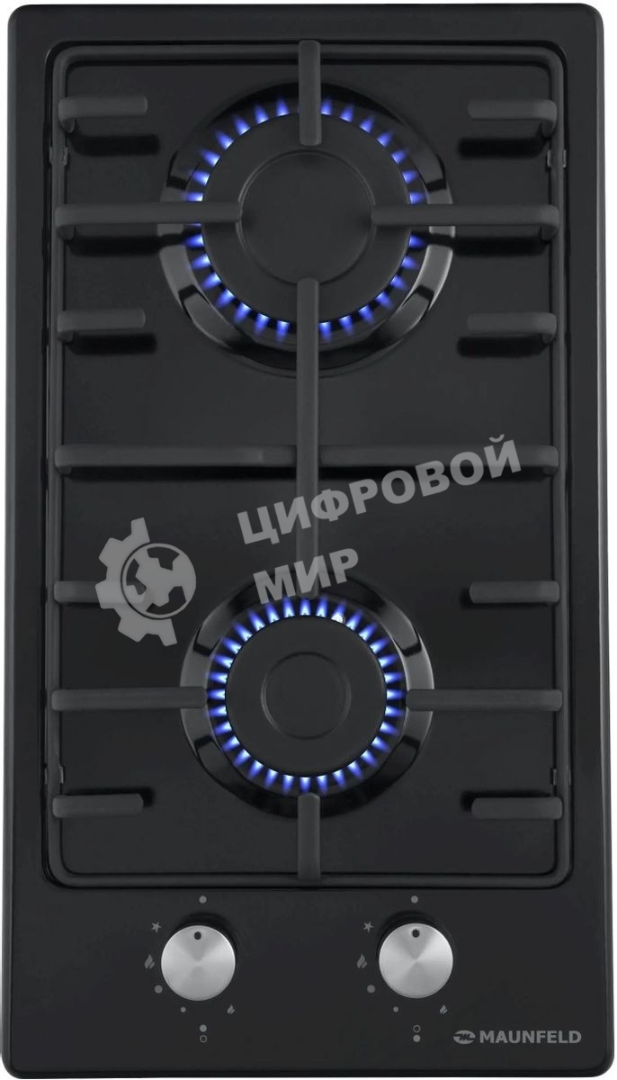 Газовая варочная панель Maunfeld EGHE.32.3EB/G, 2 конфорки, эмалированная сталь, черный