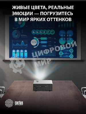Проектор Cactus CS-C4.SG DLP 45600Lm (1920x1080) 800000:1 ресурс лампы:25000часов 1xUSB typeA 1xHDMI 6.8кг
