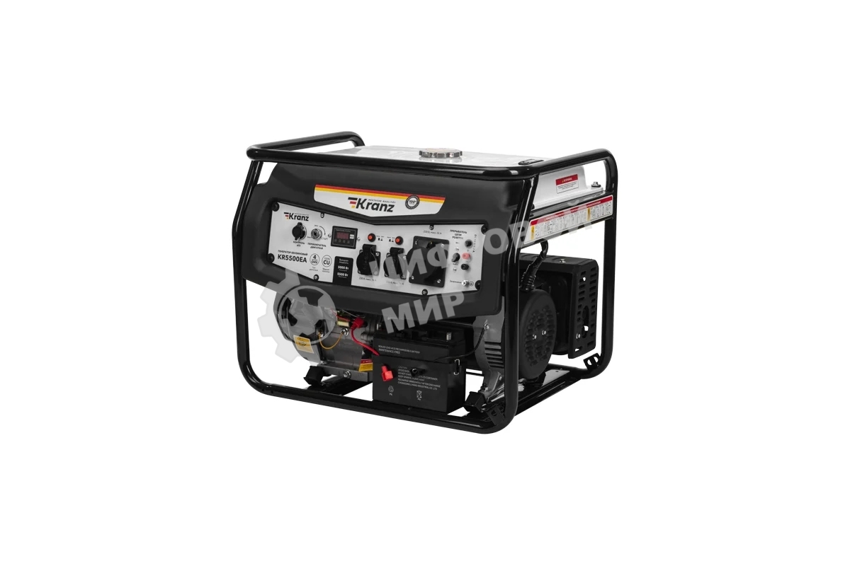 Электрогенератор бензиновый Kranz KR5500EA, 5.5 кВт, 96.1 дБ, 77 кг